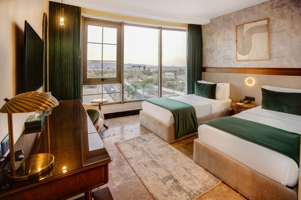 Luxury Twin Room, 1 Bedroom, City View | Egyptian cotton sheets, premium bedding, down comforters