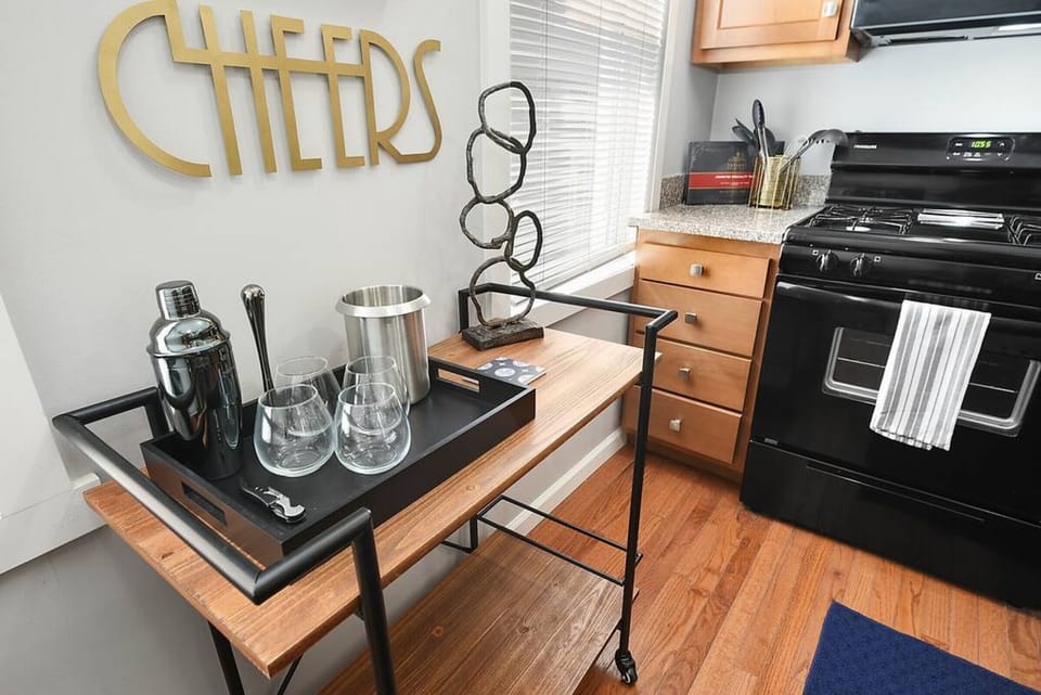 Mix your favorite cocktails in our well-stocked kitchen.