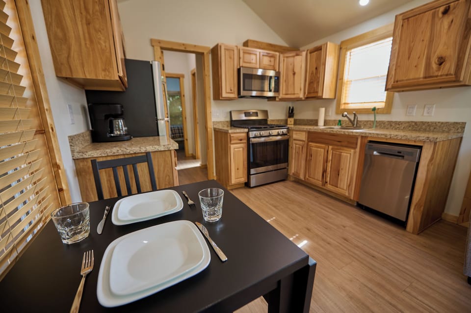 Cabin | Private kitchen | Coffee/tea maker, dining table