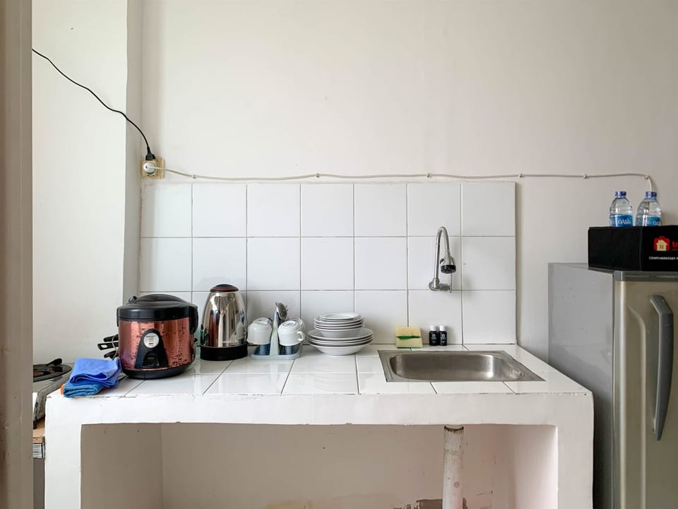Deluxe Apartment | Private kitchen | Full-size fridge, stovetop