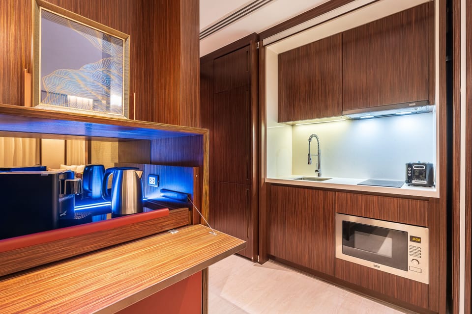 Chiffon Studio (With Balcony) | Private kitchen | Coffee/tea maker, electric kettle