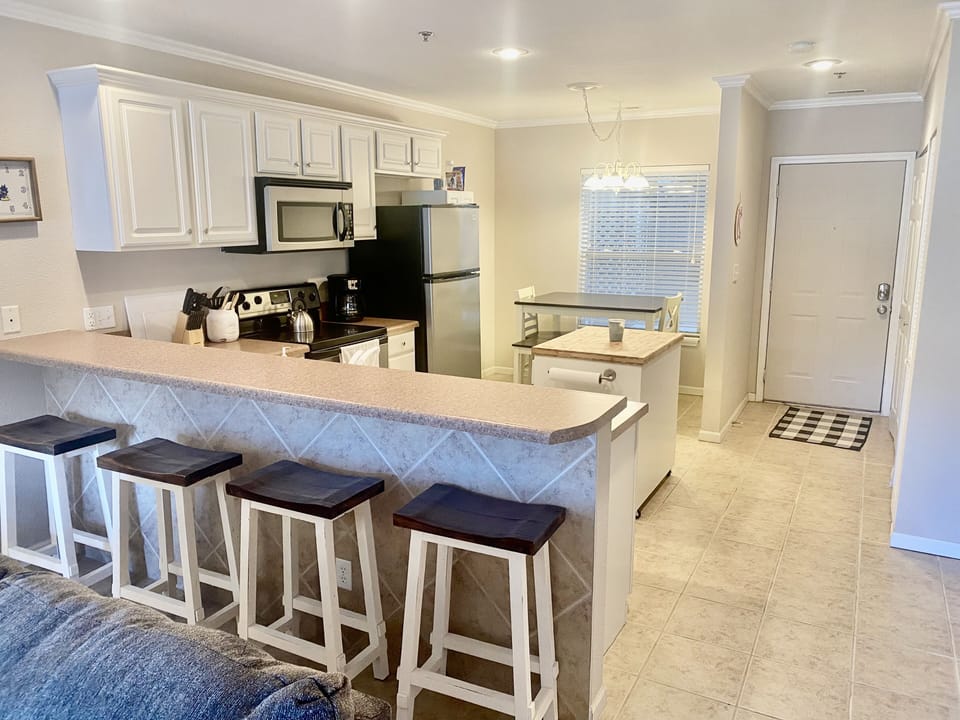 Kitchen with seating for 8