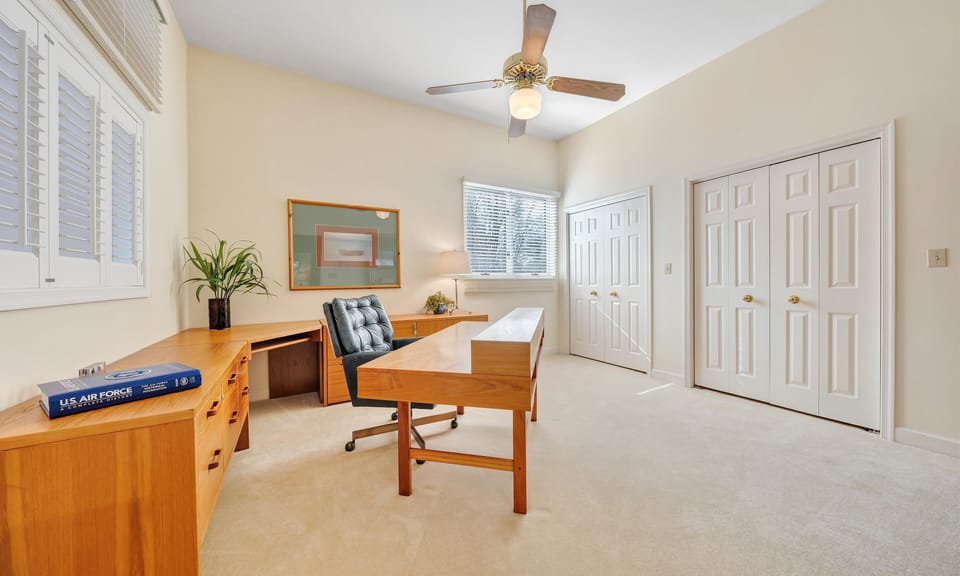 Spacious Upper Level Office Space when you need to mix a little work with your pleasure.