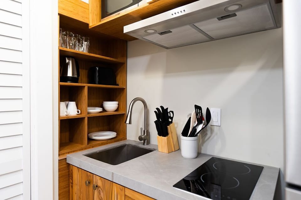 Apartment | Private kitchen | Fridge, microwave, stovetop, dishwasher