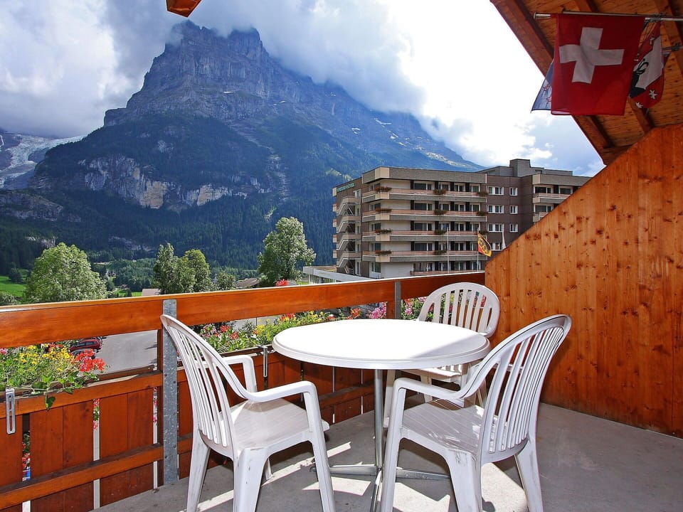 Property, Furniture, Room, Real Estate, Table, Building, Mountain, House, Balcony, Mountain Range