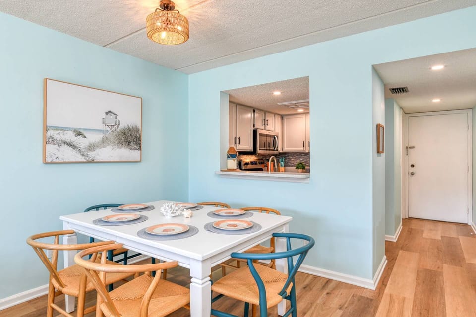 The open floor plan keeps everyone connected.
