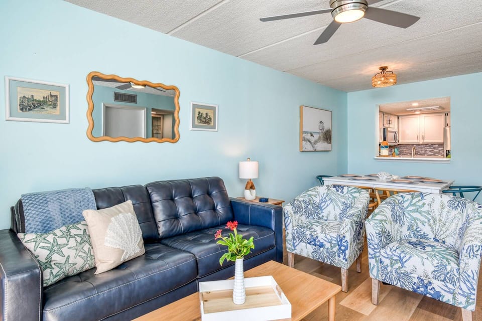 Plenty of space for the whole family to gather - The couch also pulls out for additional sleeping options!