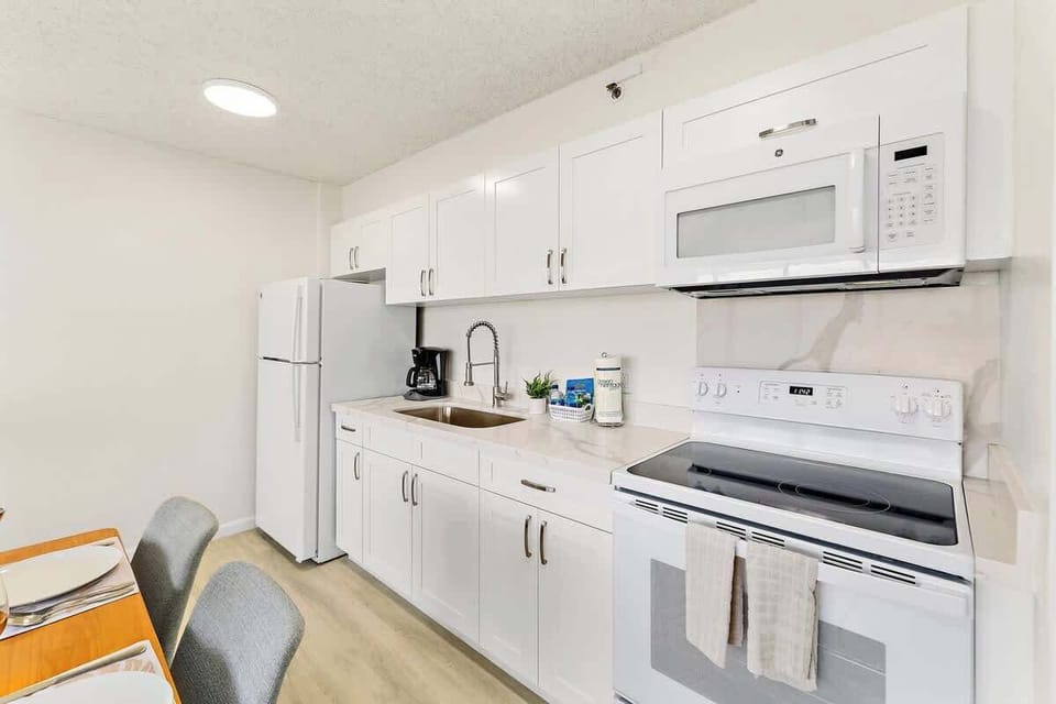 Fully equipped kitchen  perfect for your culinary needs. 
