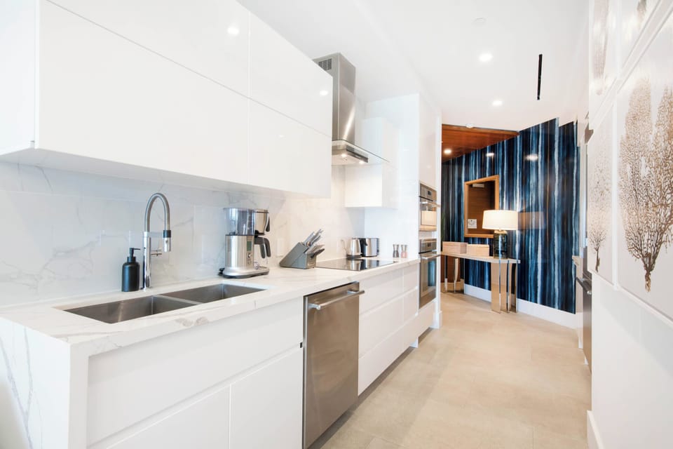 Gourmet kitchen.