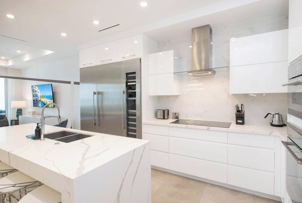 Modern kitchen with top-of-the-line appliances.