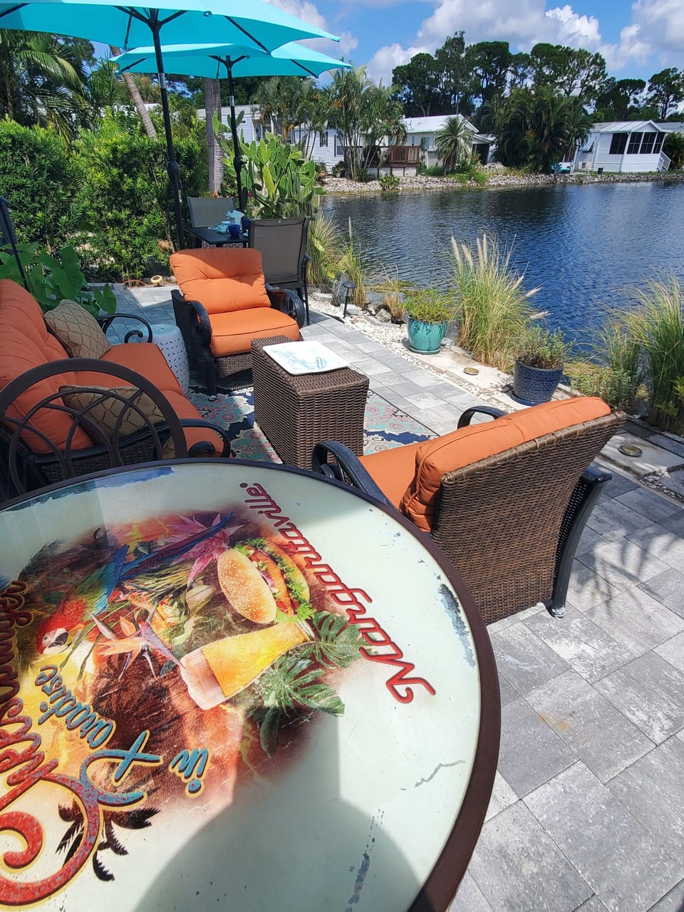 Private back yard.  