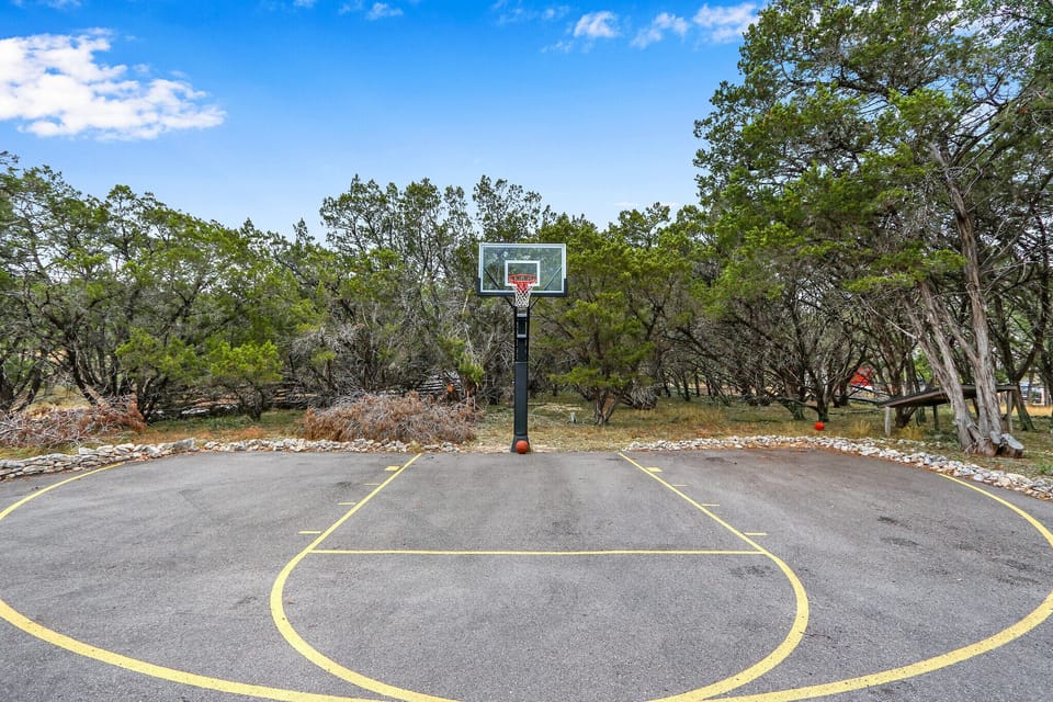 Basketball court on the property