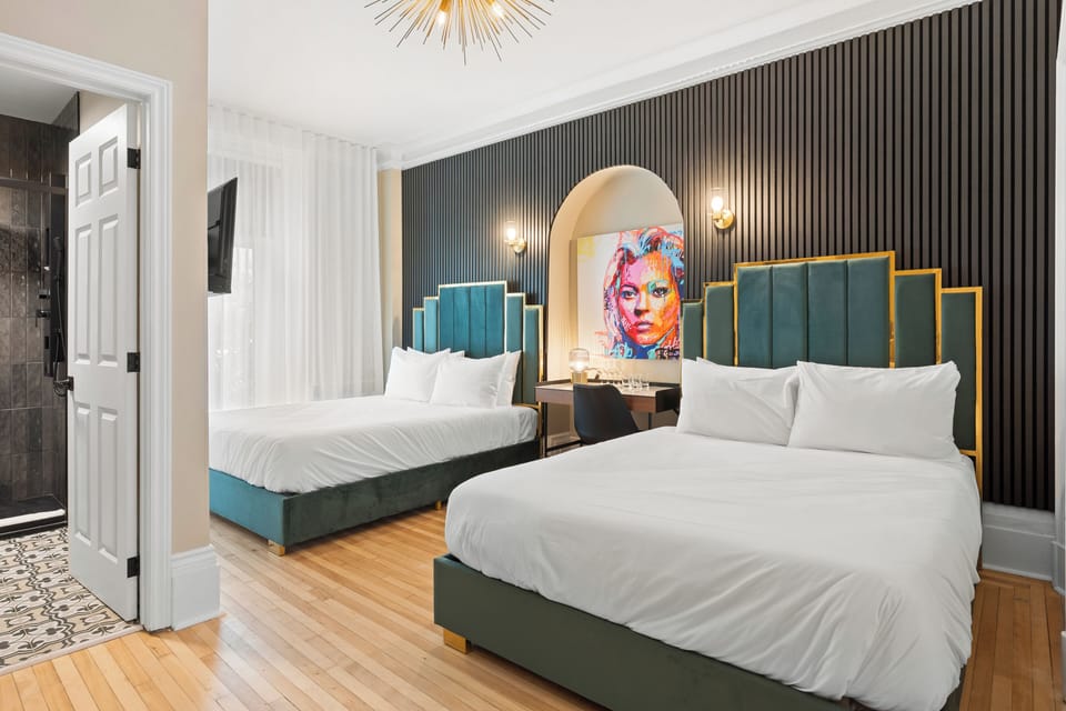Family Quadruple Room, 2 Queen Beds | WiFi (free), bed sheets