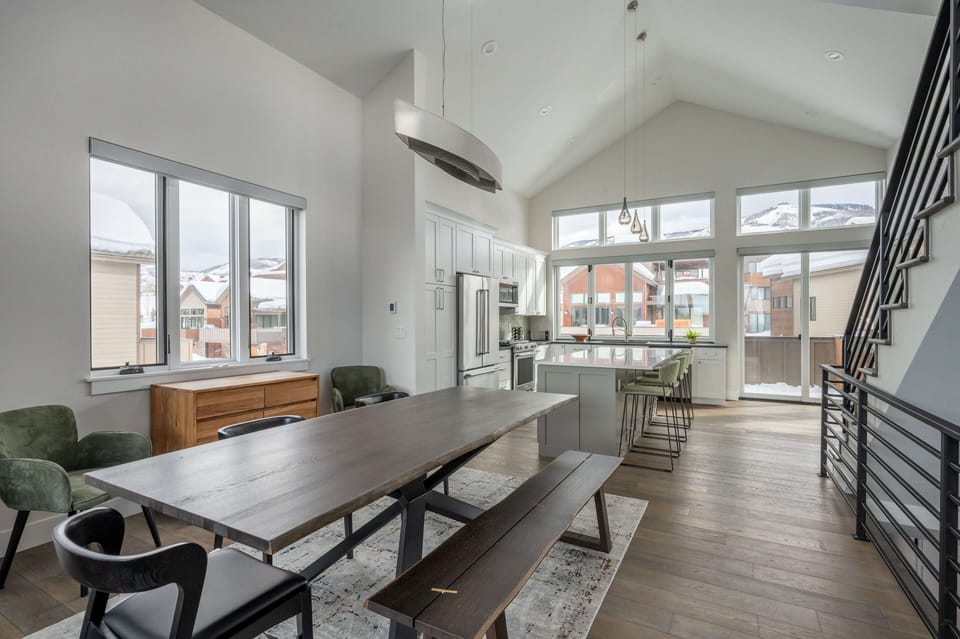 Seating for eight at the dining room table
