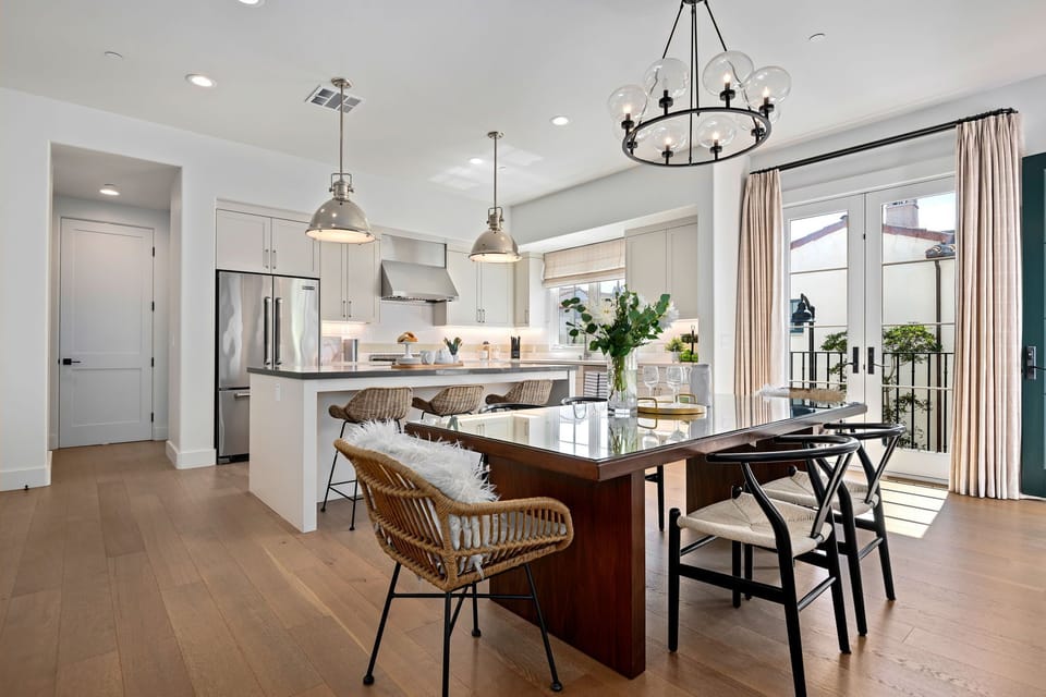 High end furnishings compliment the modern design