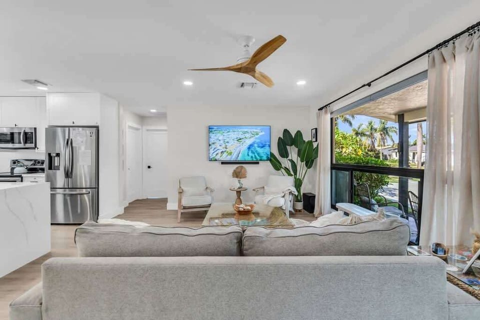 Relax and unwind in the bright, spacious living area.