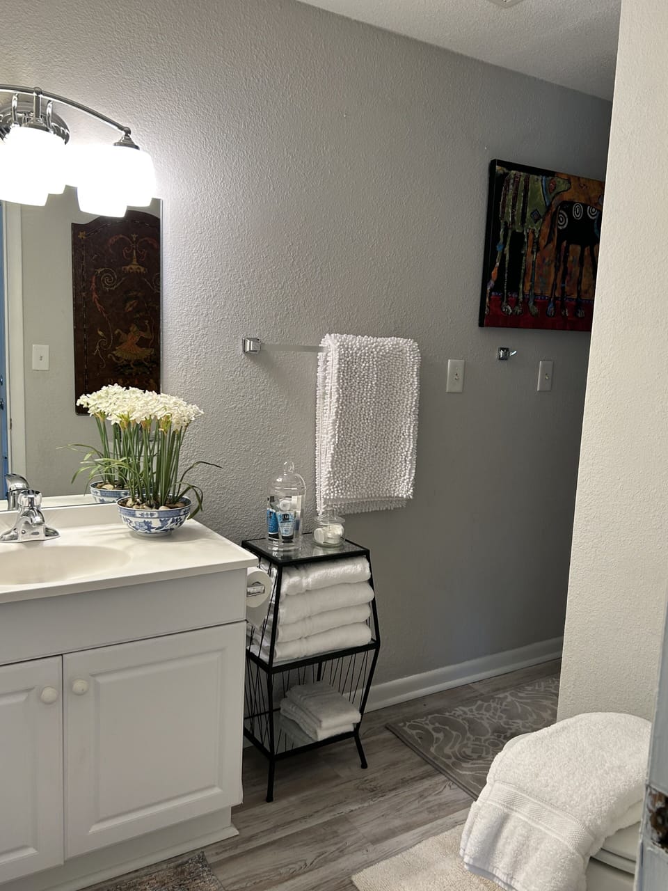 Second bathroom with walk-in shower (laundry room attached)