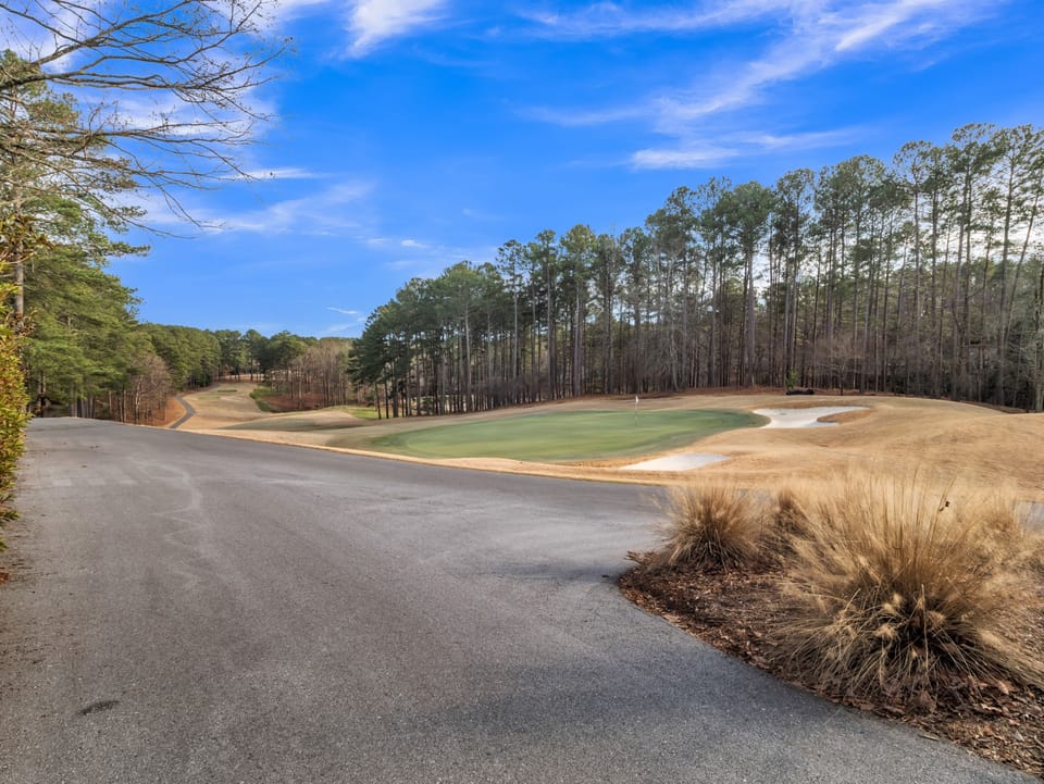 Road, Field, Outdoors, Nature, Golf Course