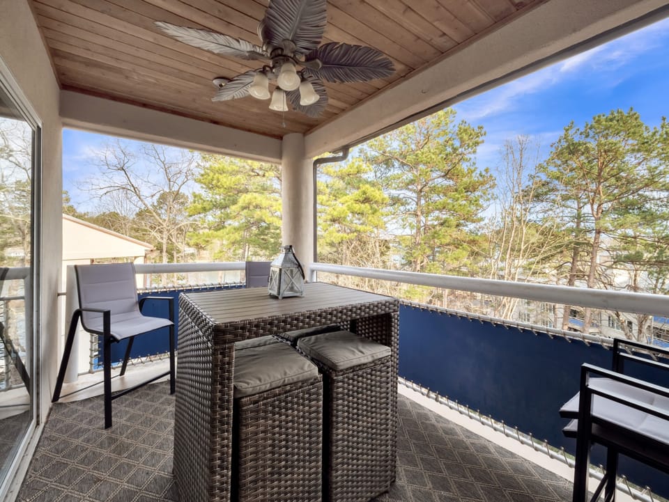 Balcony, Scenery, Outdoors, Nature, Ceiling Fan
