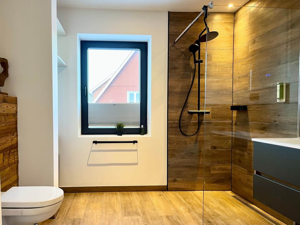 Bathroom with rain shower
