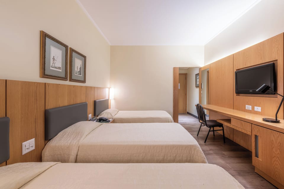 Desk, free WiFi, bed sheets