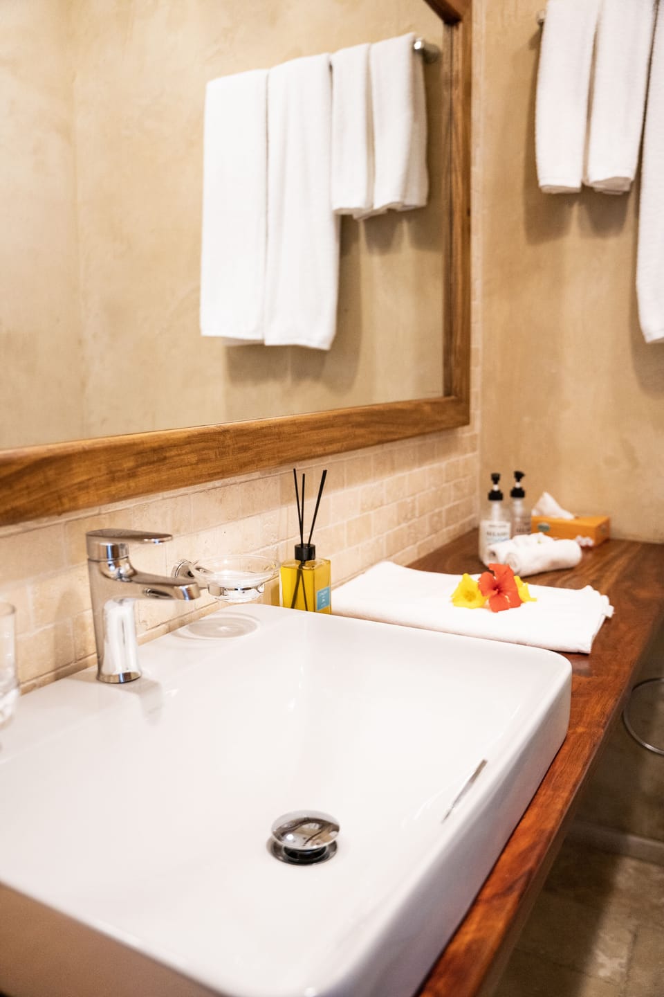 Shower, free toiletries, hair dryer, bathrobes