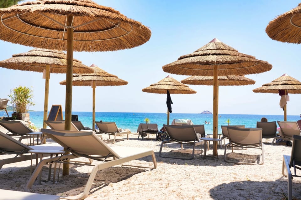 Beach nearby, white sand, free beach shuttle, sun loungers