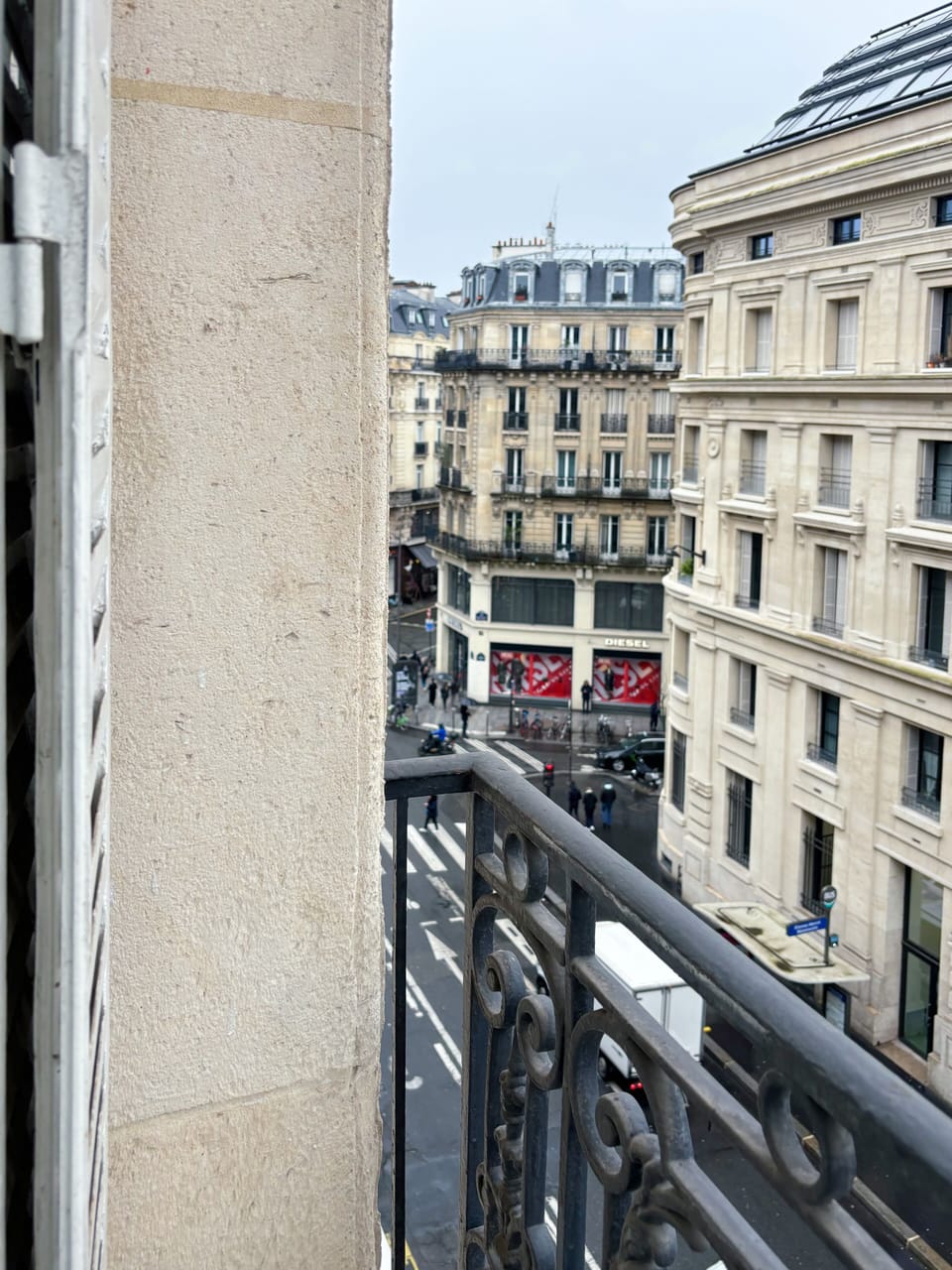 Haussmann building view from bedroom window.