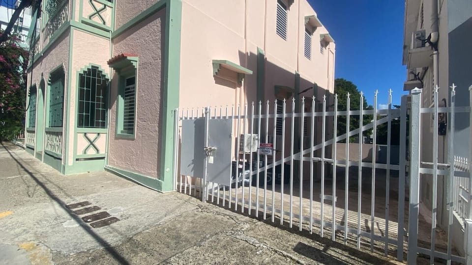 Gate to access private parking