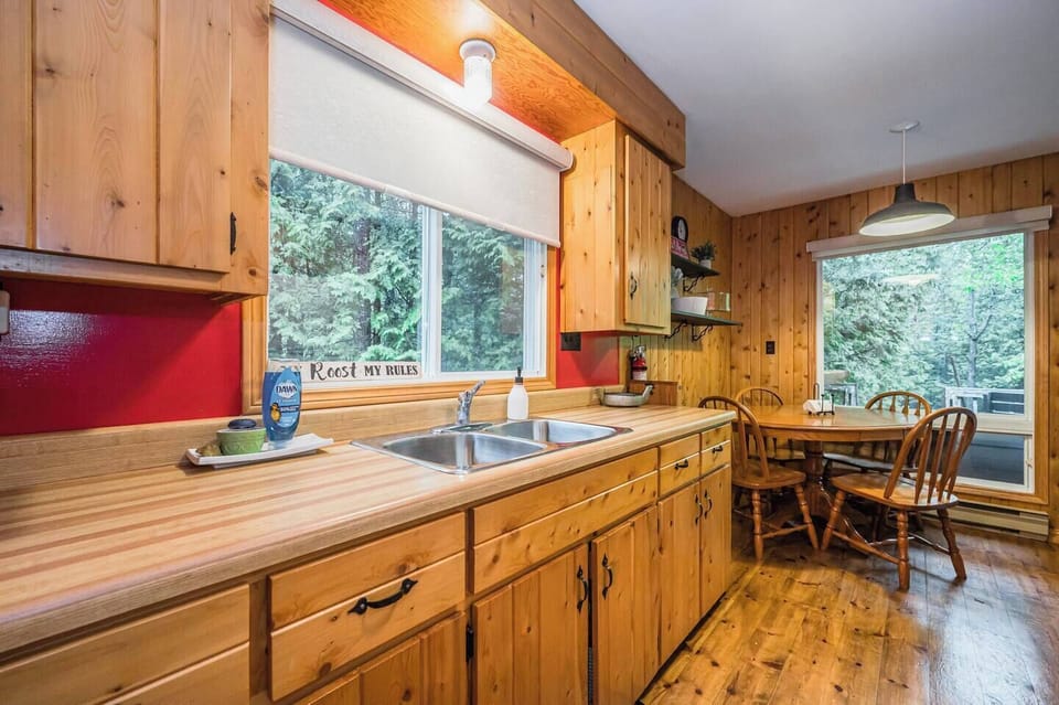 Plenty of counterspace for preparing meals.