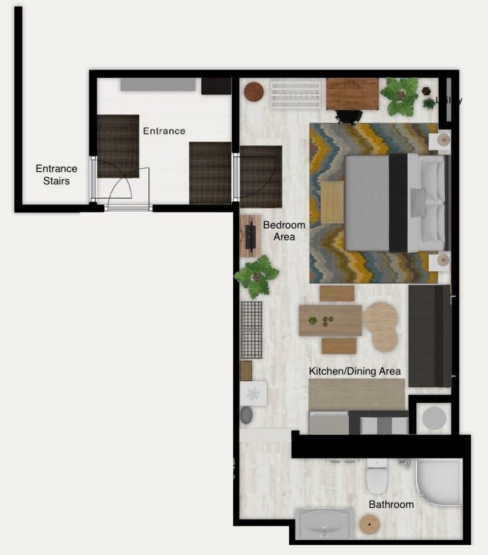 The Boho Oasis Studio Apartment