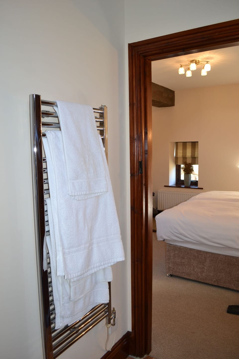 White towels provided at the barns. Hair dryer. 