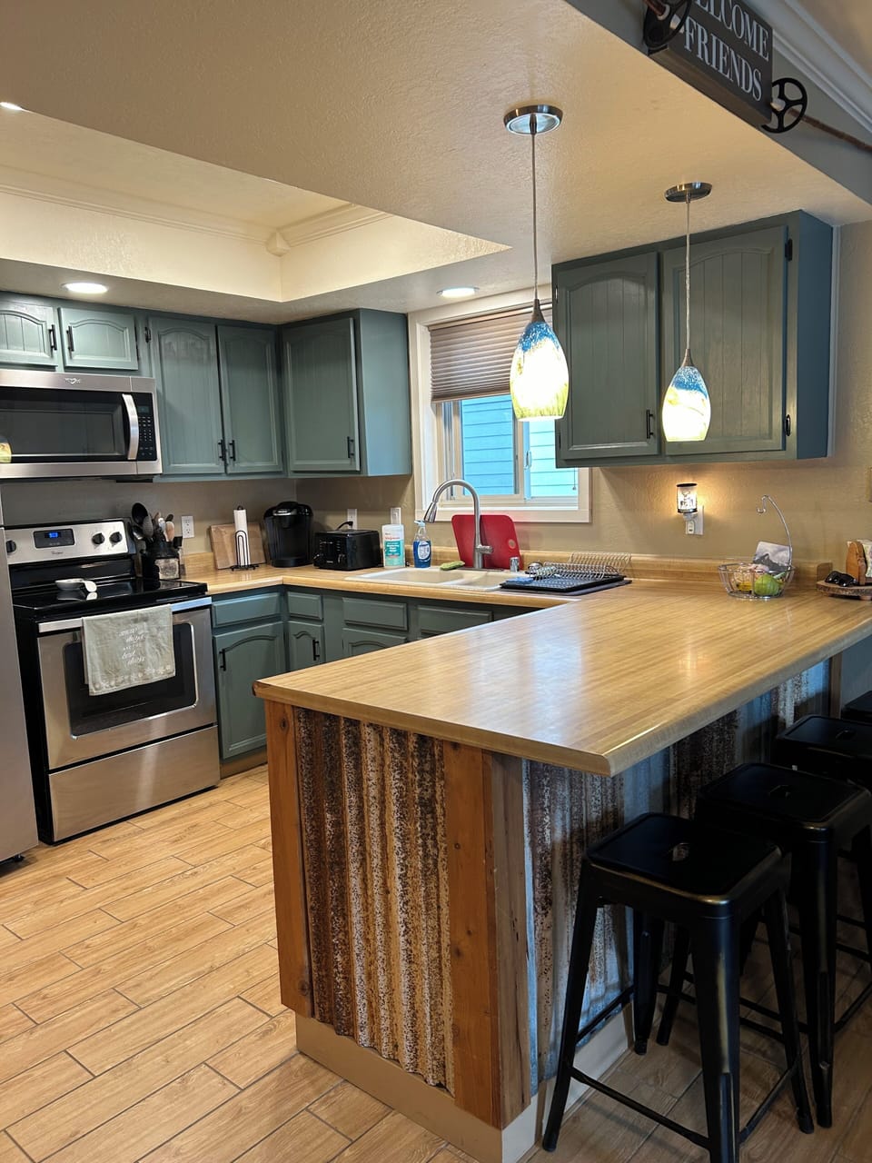 Electric stove, microwave, refrigerator and dishwasher