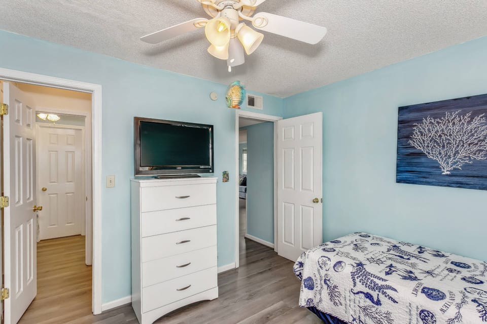 Flat screen TV in the second bedroom