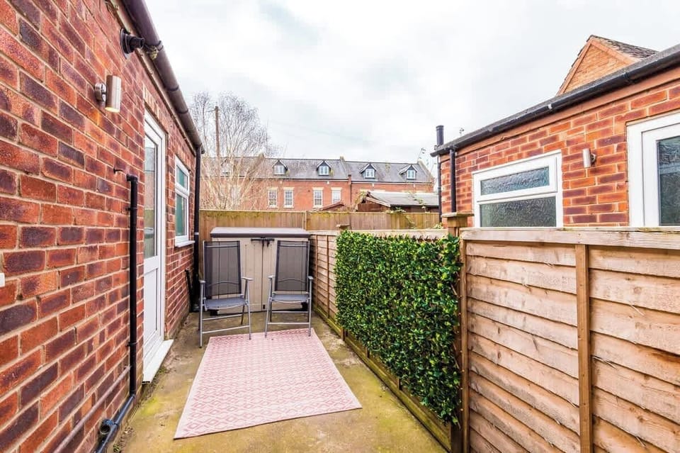 To the back of the house, there is a small outside area that you can use during your stay.