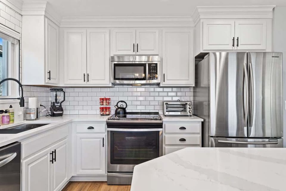 Fully equipped kitchen ready for home-cooked meals.