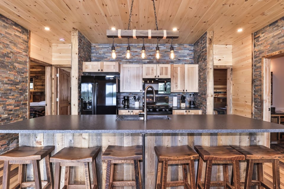 Plenty of space for meal prep on the beautiful countertops