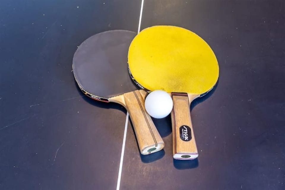 Pingpong table in garage