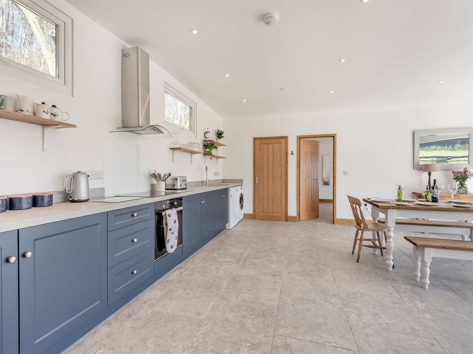 Kitchen area | Larchwood Lodge - Acre Luxury Lodges, Stanner, near Kington