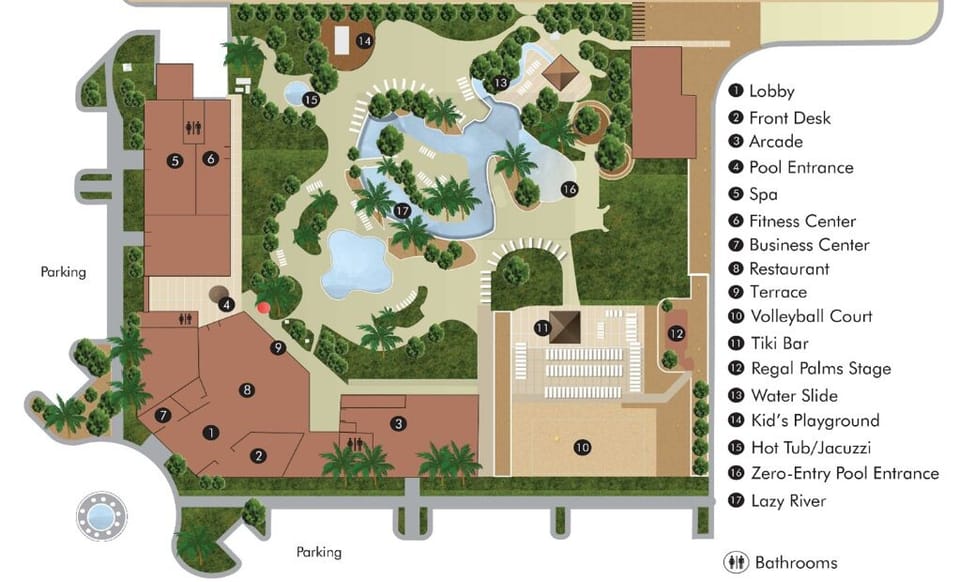 Regal Palms Resort site map