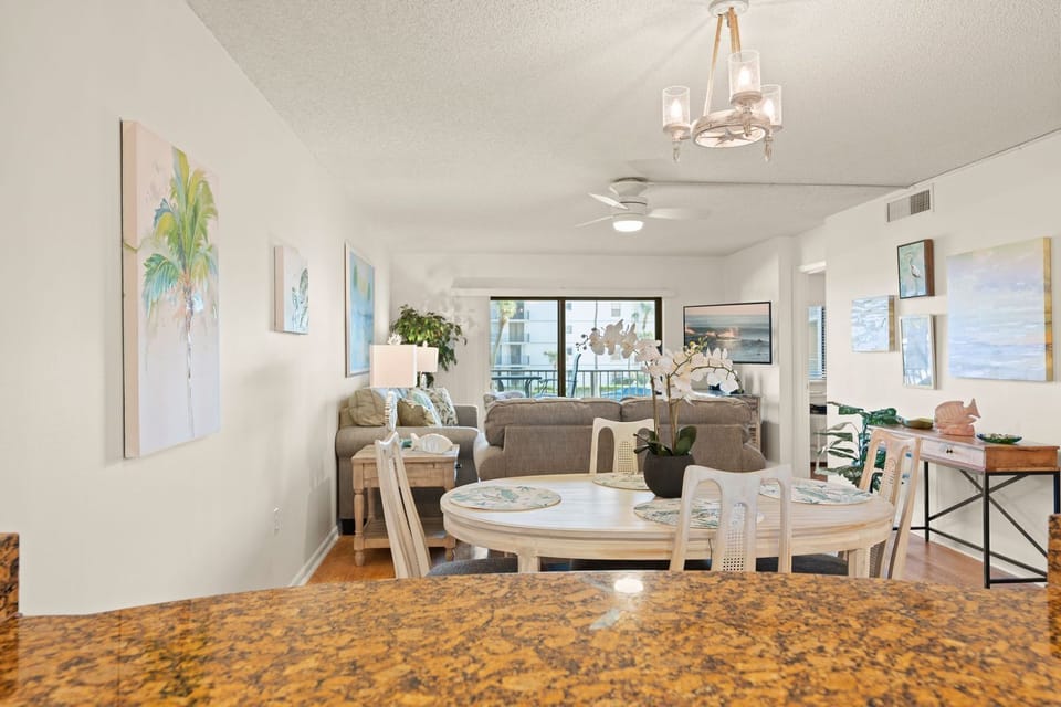 Spacious open layout, offering a warm and inviting kitchen view.