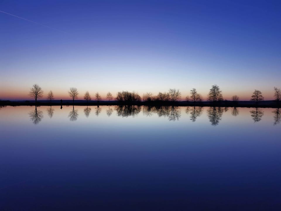 Sonnenaufgang am Rödicher Teich 