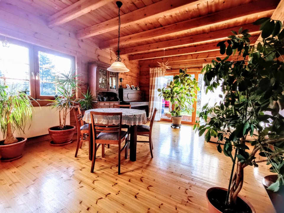 Essbereich im Wohnzimmer 
