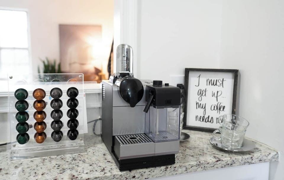 There is a Nespresso machine that makes either espresso, cappuccino or lattes.  