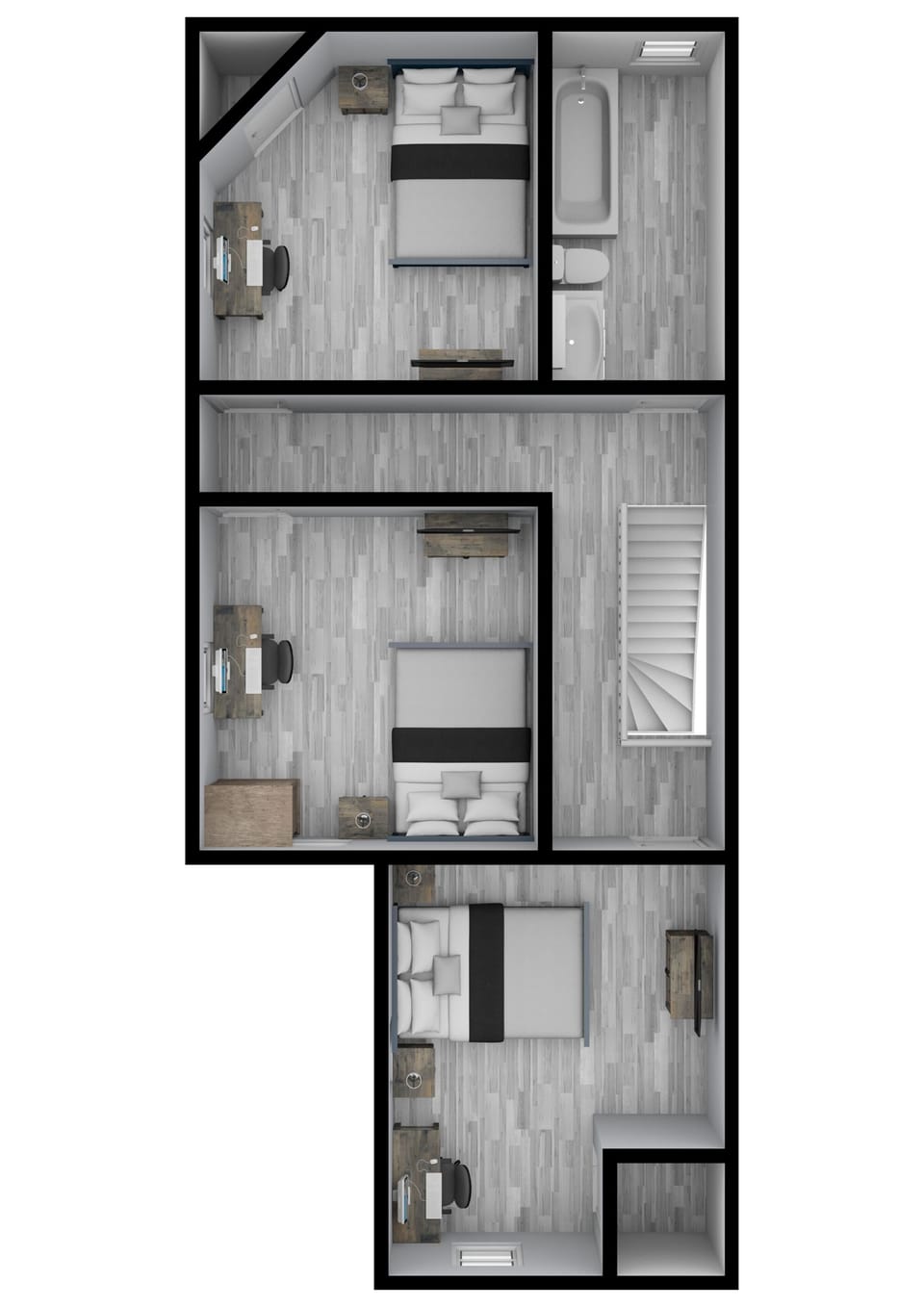 Triple Play Apt 2 second floor layout