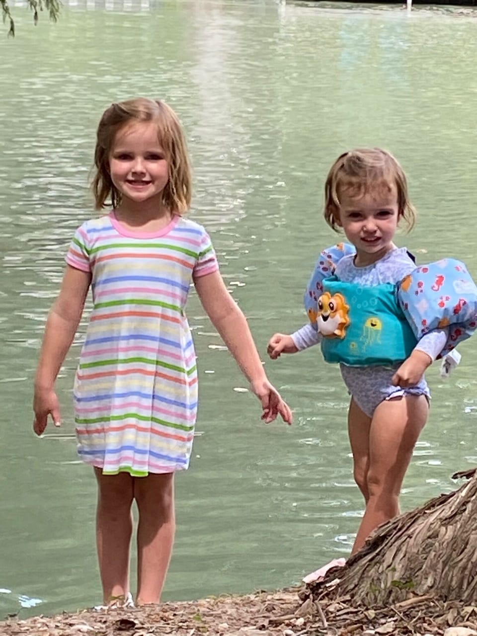 Wading and slashing is so much fun for kids of all ages (life jackets required)
