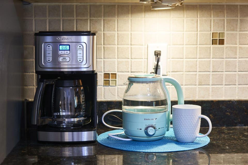Start your day with a fresh cup of coffee or tea.
