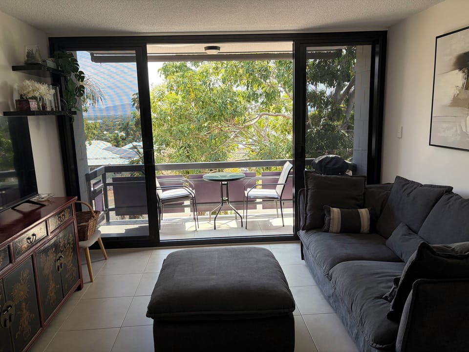 Living area with comfortable couch