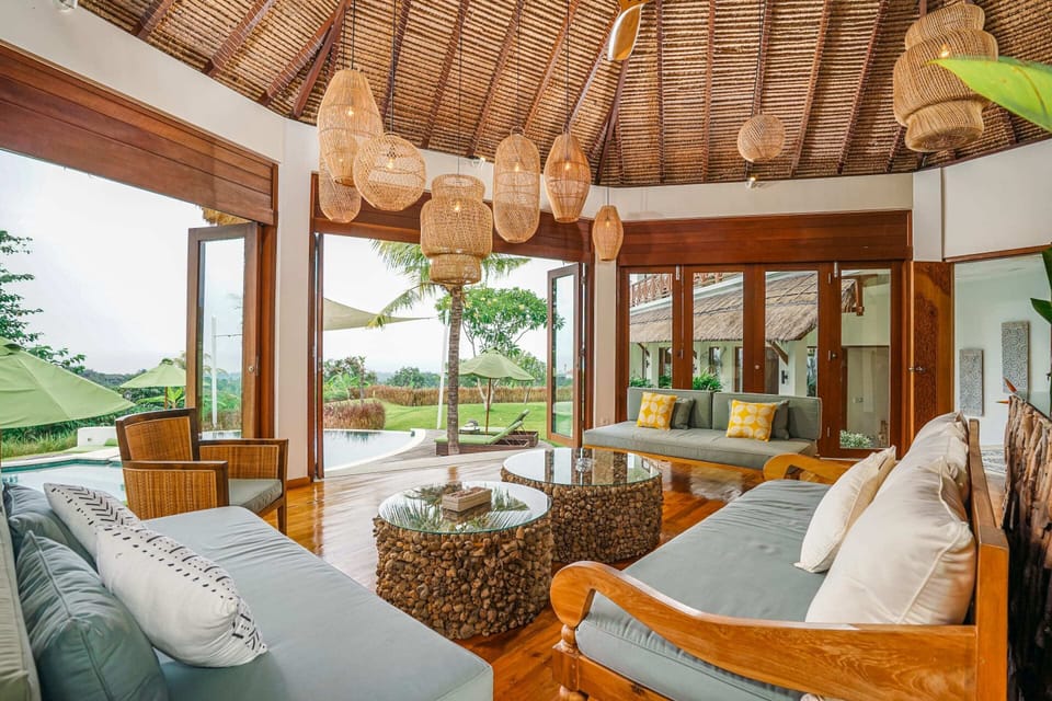 Basic Villa, Multiple Beds, Sea View | Living area | 55-inch Smart TV with digital channels, streaming services