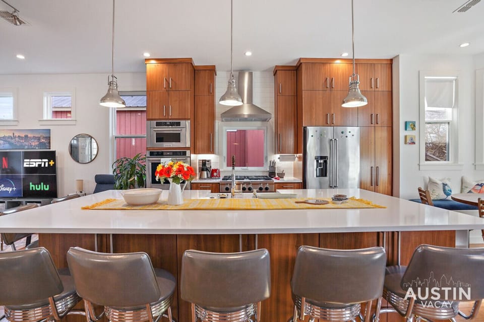 Fully equipped kitchen with all the essentials and massive island
